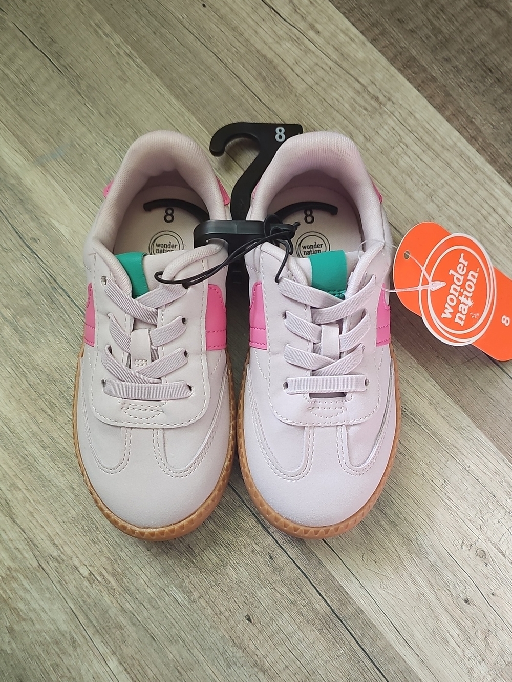 NWT Wonder Nation Light Pink Sneakers Size 8 Toddler